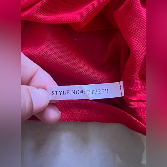 Daisy crop top mesh or net fabric crew neck red Mesh Net Crop Top size M - Picture 11 of 16